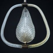 Ercole Barovier Murano glass chandelier. Italy 1940s