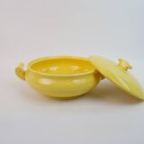 Large yellow modernist soup tureen