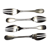 Set de 4 fourchettes à gâteau en argent massif