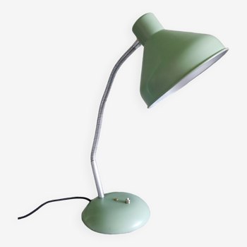 Lampe de bureau articulée vert d’eau années 60