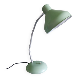 Lampe de bureau articulée vert d’eau années 60