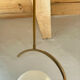Suspension mid-century laiton et verre opalin