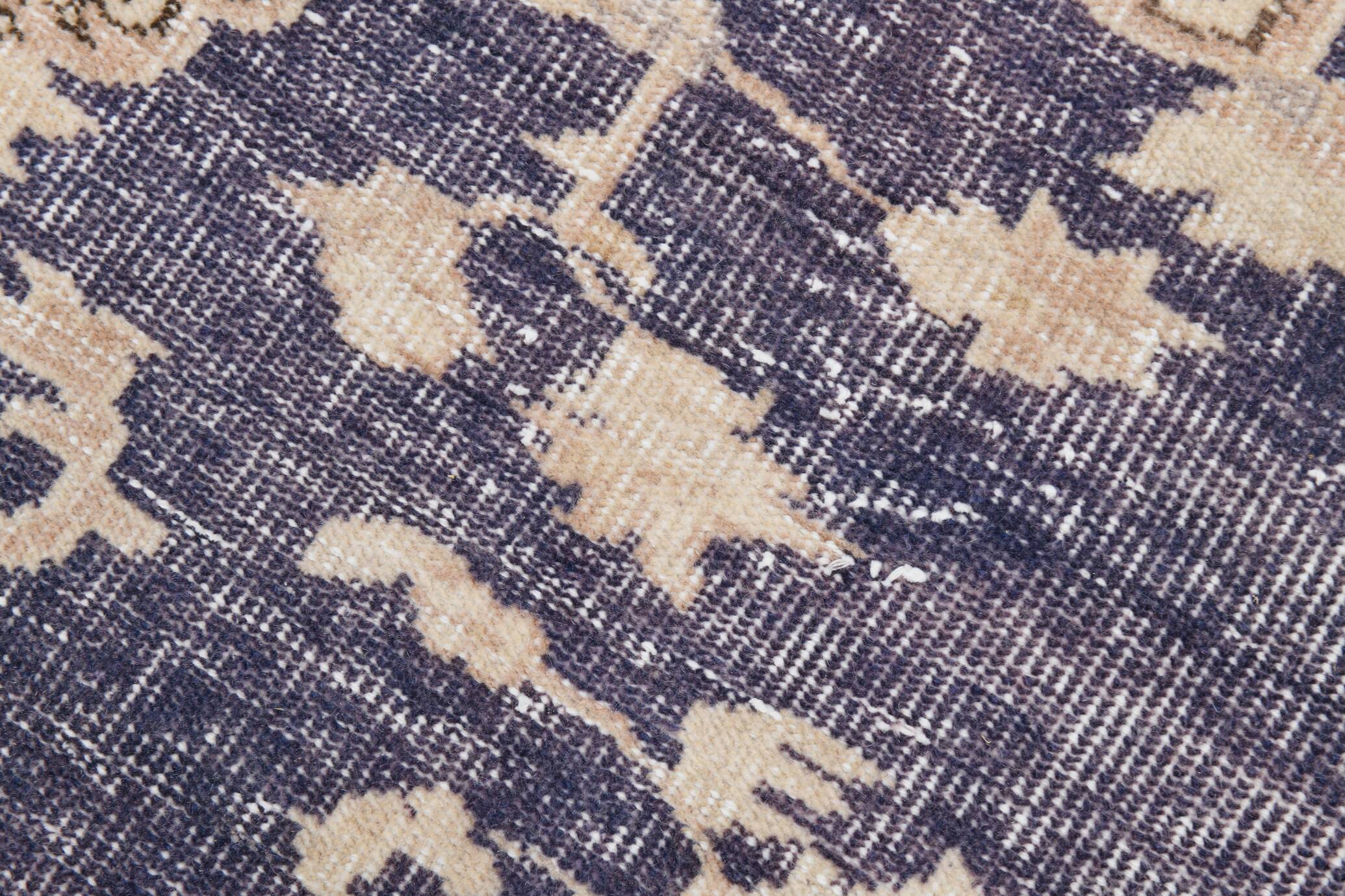 7x9 Navy Blue & Beige Classic Persian Rug, 202x282Cm SK 20114