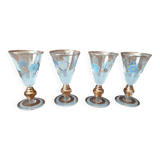 Set of 4 stemmed liqueur glasses