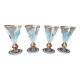 4 verres à digestif sur pied