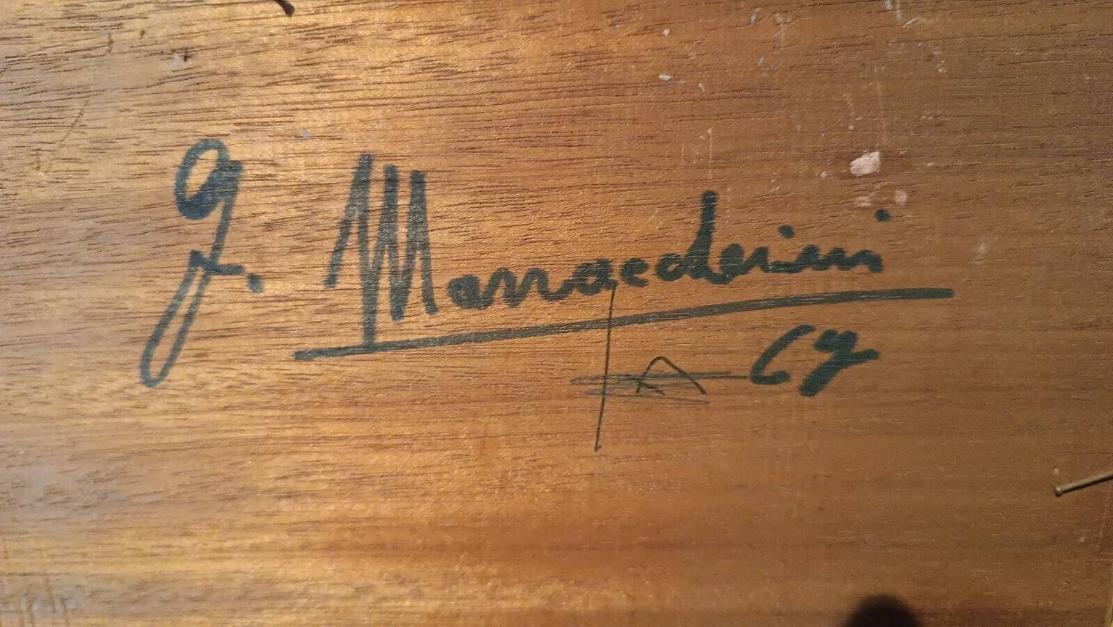 oil painting on panel signed and dated - seascape - harbor