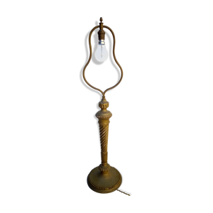 Lampe en bois doré style