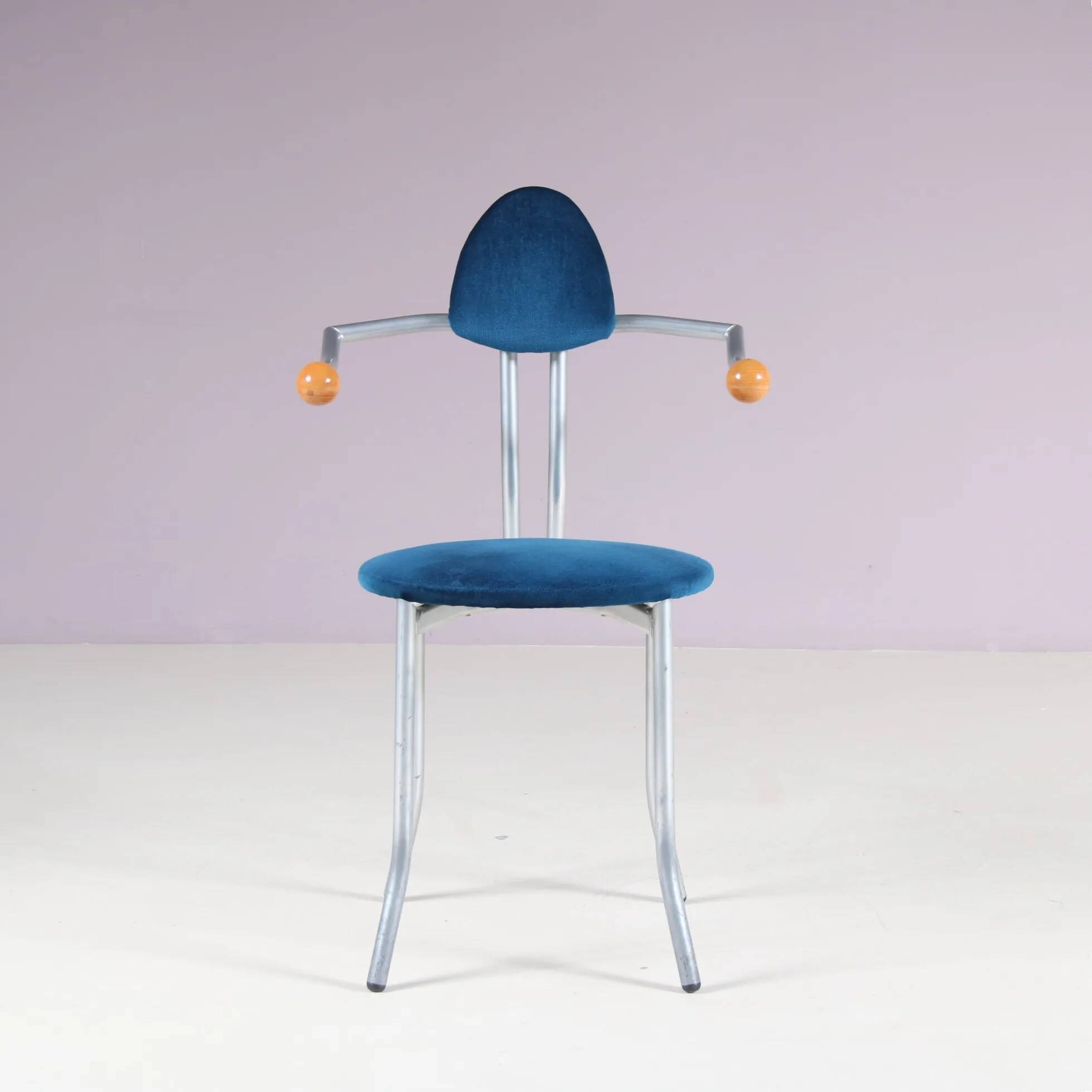 1980s Memphis style side chair by Karl Friedrich Förster from Germany