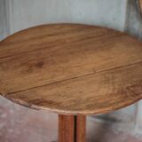 Table bois vintage, table bistrot, guéridon, table ancienne, table d'appoin