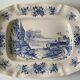 Antique rectangular plate in Sarreguemines earthenware.