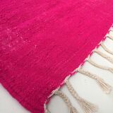 Unbleached Moroccan Berber Kilim carpet with colored flats and fluorescent 294x190cm