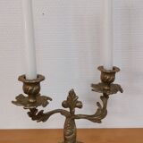 Ancien chandelier en laiton massif