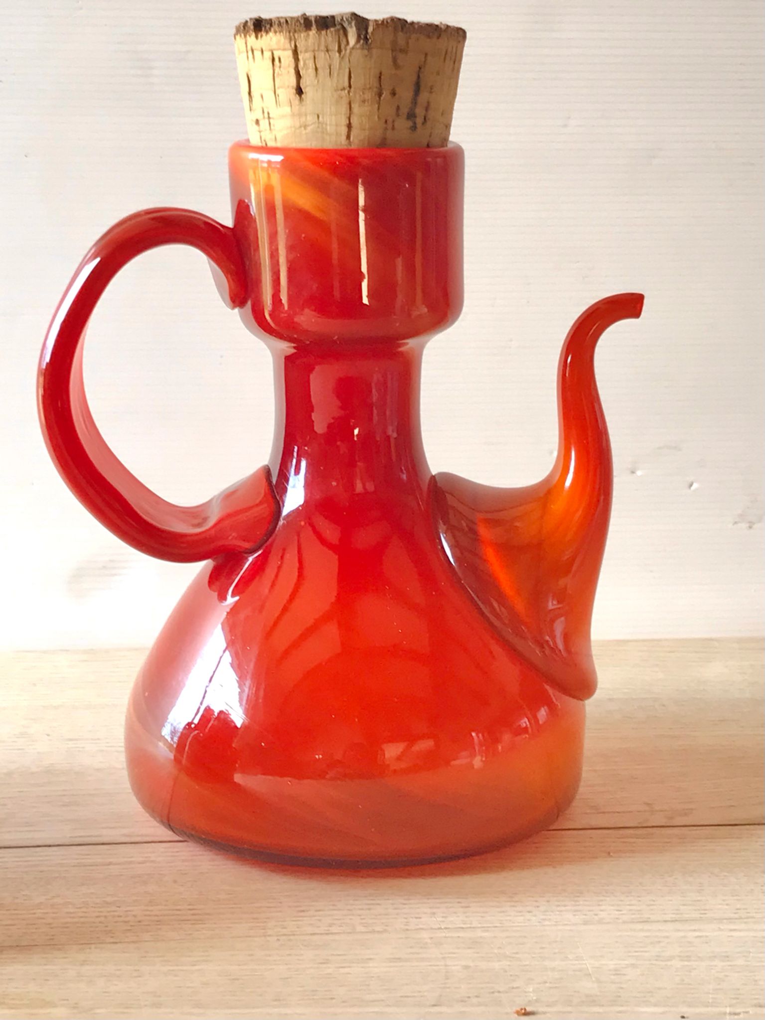 Set vases and coffee maker orange Moorish Vieil
