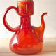 Set vases and coffee maker orange Moorish Vieil