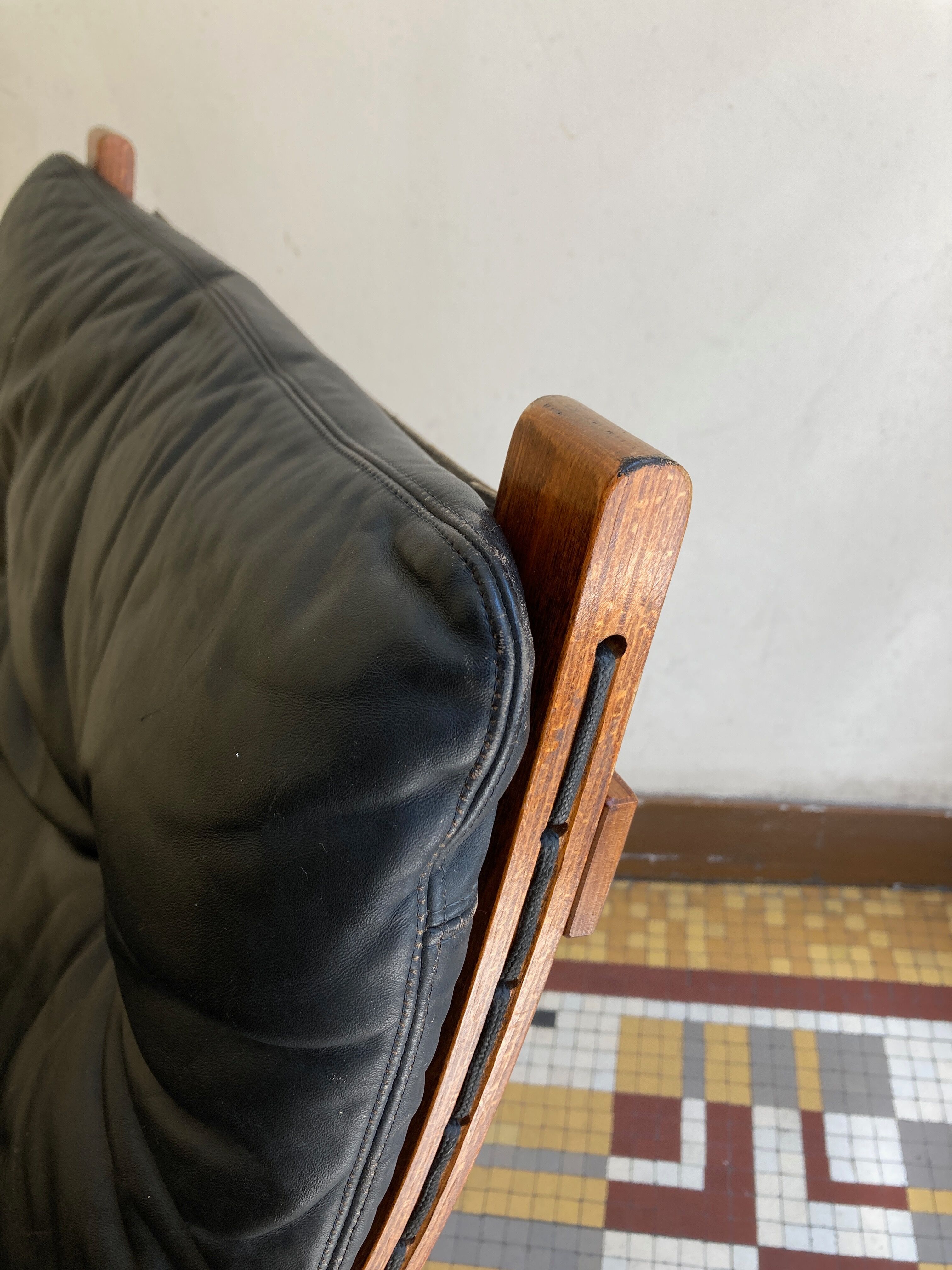 Armchair Siesta 1965 Ingmar Relling for Westnofa, Norway, black leather