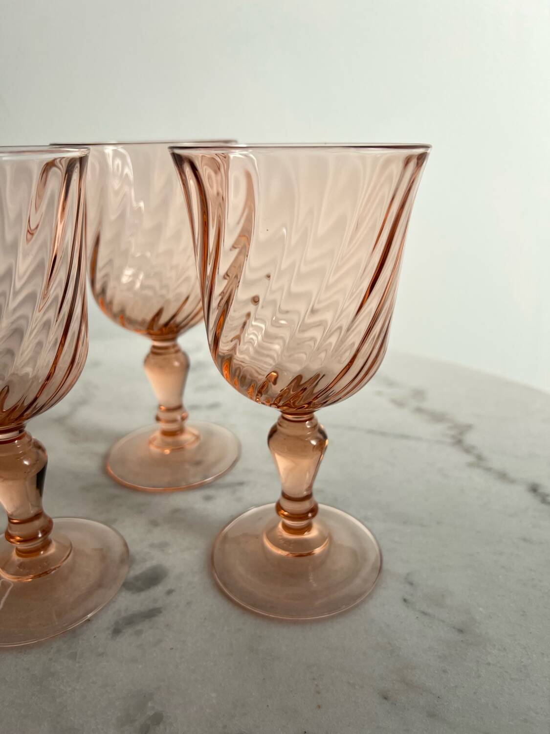 Set of 3 Rosaline stem glasses