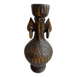 Vase en terre cuite à anneaux