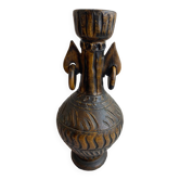 Vase en terre cuite à anneaux