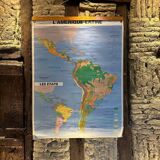 Vintage school map - Latin America - Éditions MDI