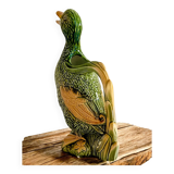 Majolica Duck Pitcher by Keller & Guérin, France, Art Nouveau, 1890