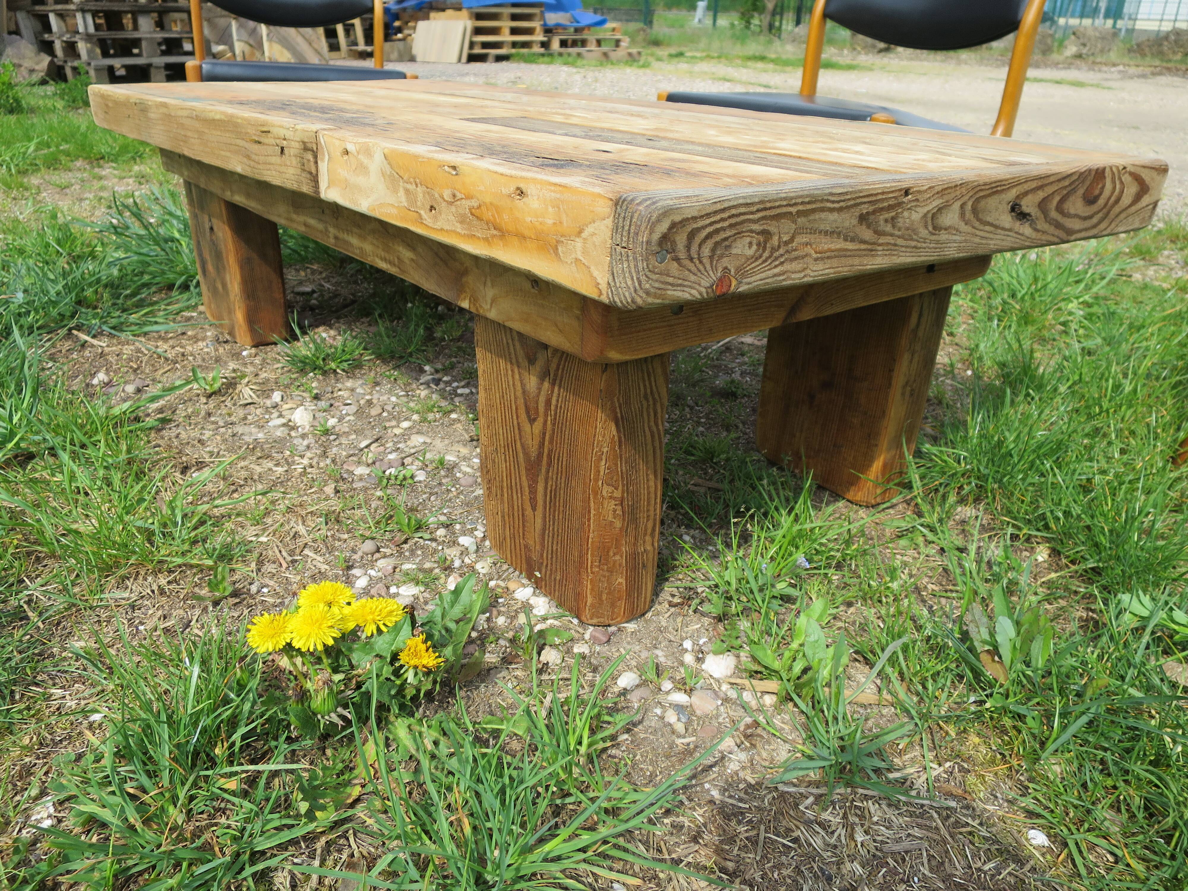 Rustic coffee table firm atmosphere
