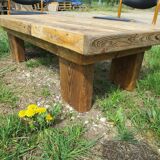 Rustic coffee table firm atmosphere