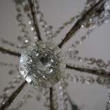 Napoleon III chandelier with crystal pendants, signed Portieux 19th century