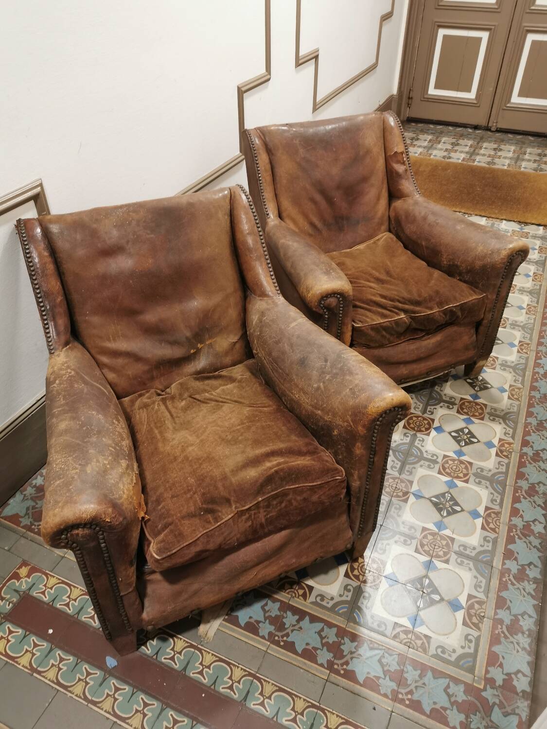 Vintage club chairs