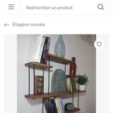 Industrial wall shelf
