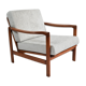 Fauteuil scandinave original des années 60, designer Z. Baczyk, couleur grise délicate, bois de teck