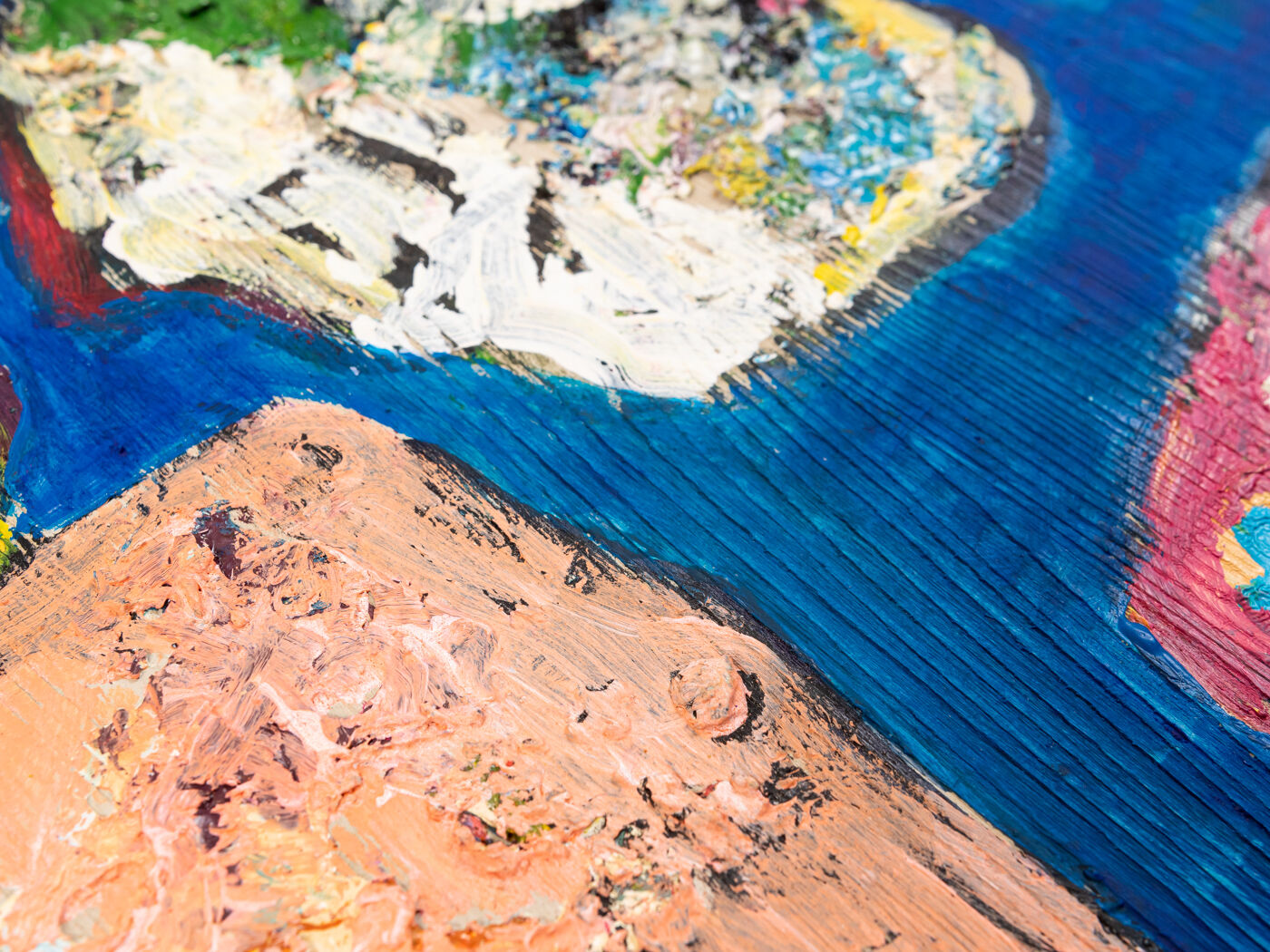 Flying Objects, Oil on Plate, 42 x 46 cm