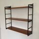 Vintage wood and plastic wall shelves