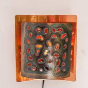 Vintage Brutalist copper wall sconce from Boréns, 1960s
