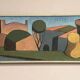 Large Original Swedish Oil on Canvas – "Spansk By" by Emil Clahr (1905–1983) – Signed – 1961 – Vintage & Framed