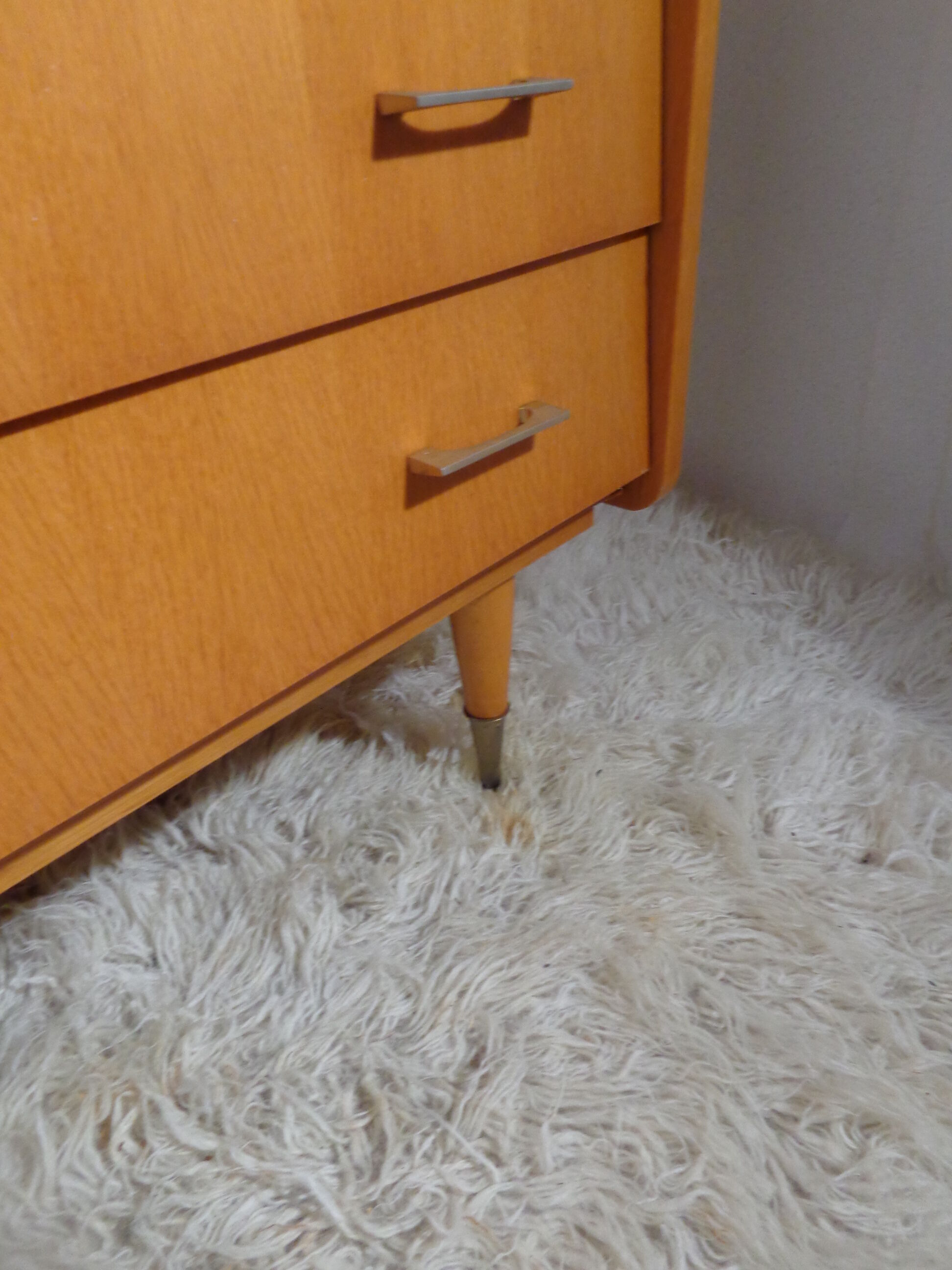 Vintage chest of drawers from the 60s in light wood