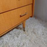 Vintage chest of drawers from the 60s in light wood