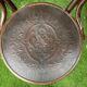 Art Nouveau office armchair, Austrian, in curved wood, signed Fischel