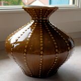 Pear-shaped ceramic vase.