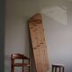 Sculptural wall coat rack in modern Danish design, made of solid pine, 1980s.