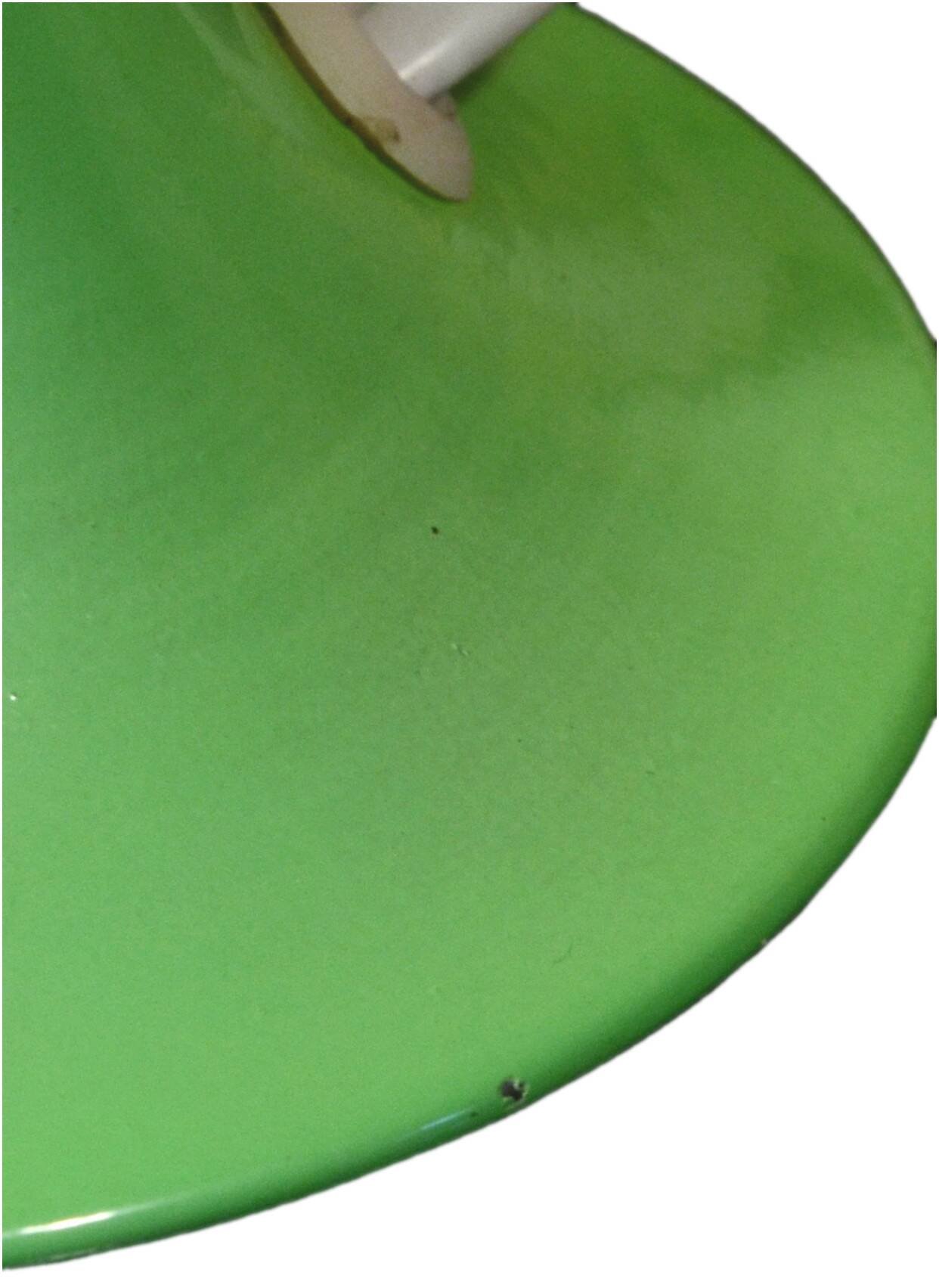 Green apple metal bedside lamp, in the style of Laurel.