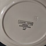 Asparagus plate Sarreguemines decoration sharp sharp early twentieth century