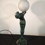 Art Deco lamp "Lueur" signed Max Le Verrier