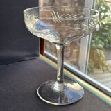 6 Champagne glasses – Cut crystal