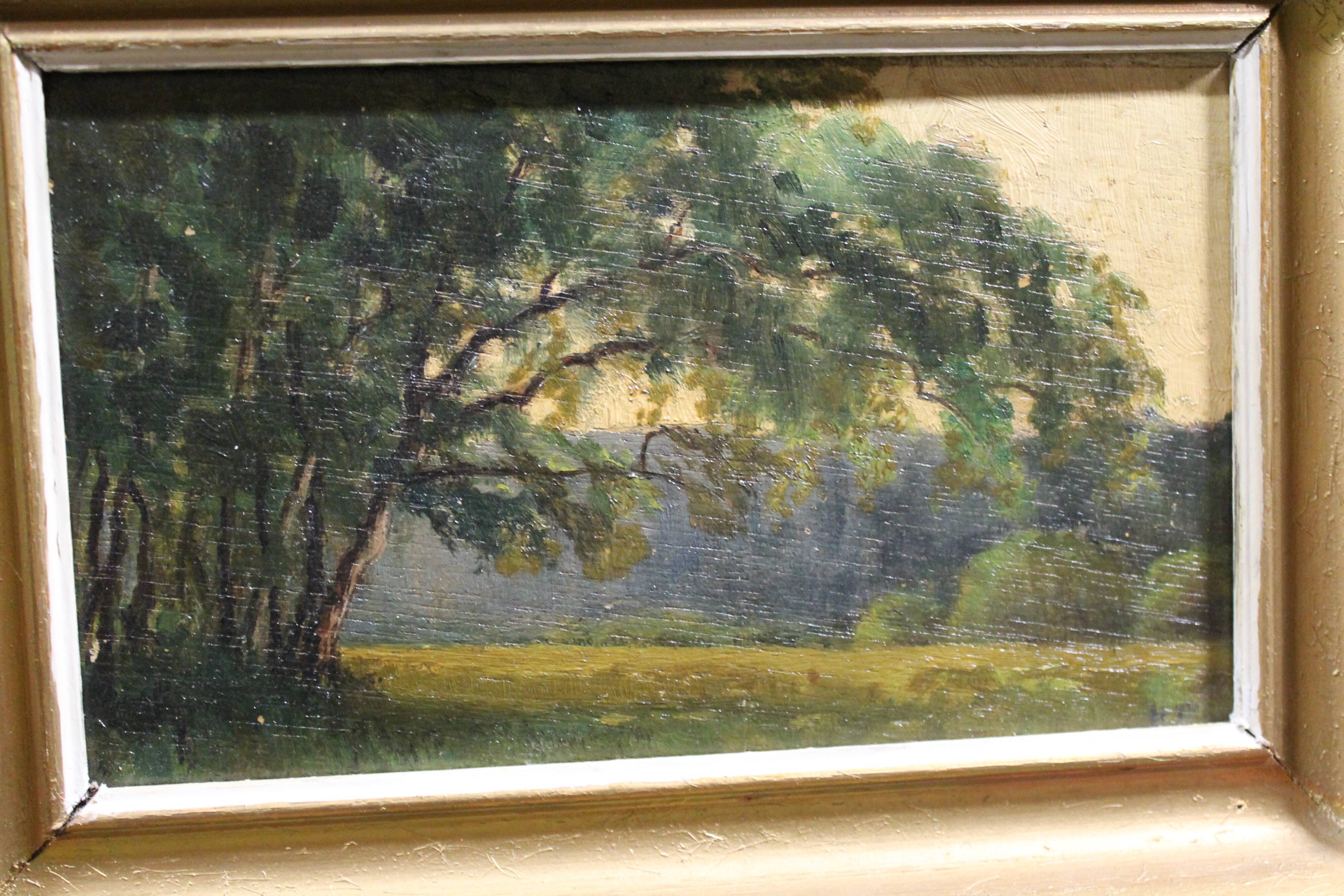 Ancient forest and landscape painting