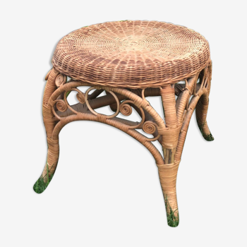 Peacock rattan table