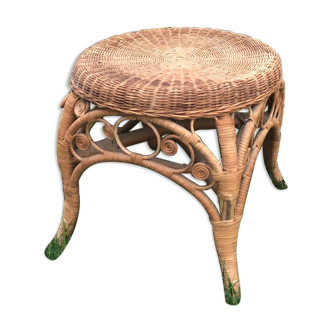 Peacock rattan table