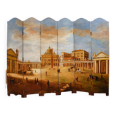 Important screen representing Saint Peter's Square in Rome
