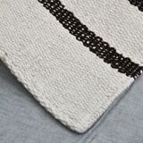 White Black Modern Striped Vintage Runner Rug, 68x276Cm