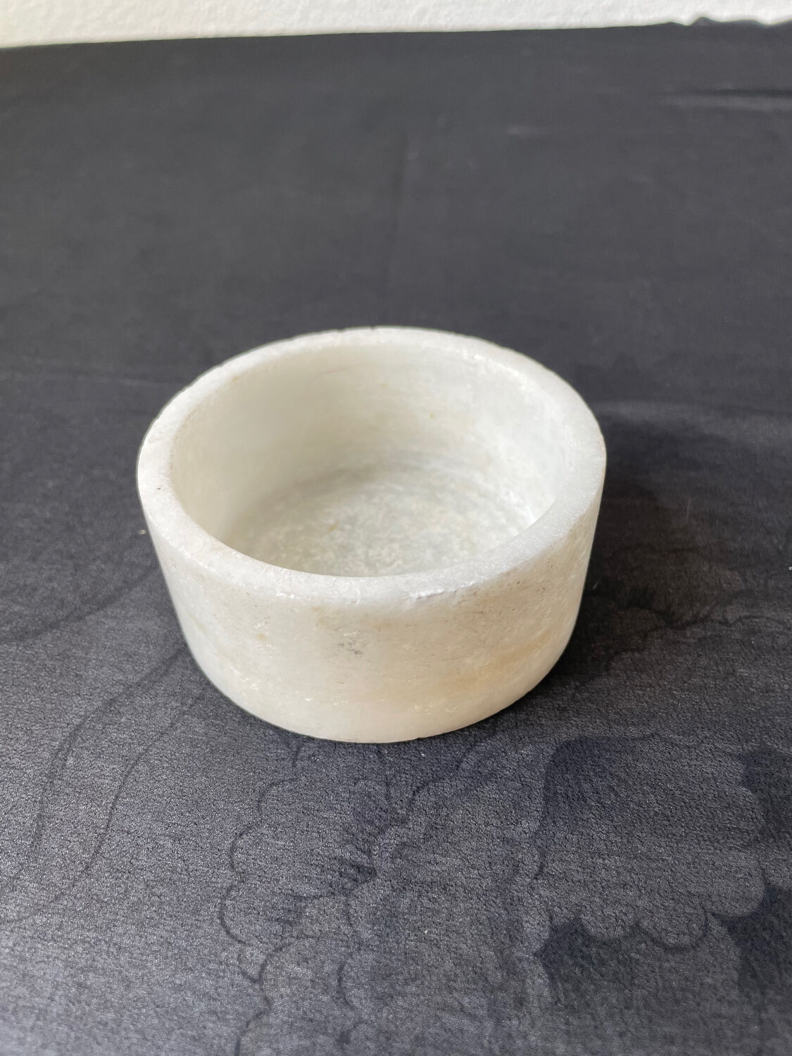 Marble box with inlaid stone