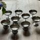 Set of 9 vintage silver-plated dessert bowls.